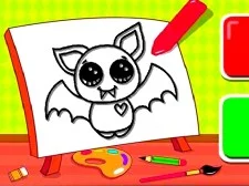 Chauve-souris à colorier facile pour les enfants